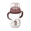 Canpol babies Поїльник тренувальний з силіконовим носиком FirstCup 250 мл BONJOUR PARIS - рожева, фото 3