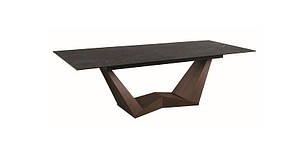 Стіл обідній Bonucci Ceramic опора МДФ + шпон Горіх, стільниця стекло+керамика 200-250х98х76 см (SignalTM)