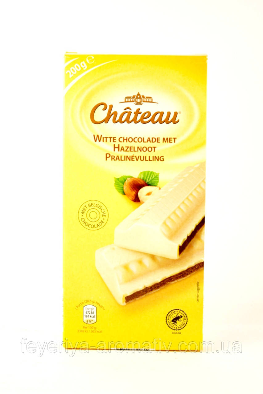Белый шоколад с начинкой ореховое пралине Chateau 200 г Германия - фото 1 - id-p1787159517