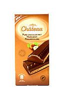Черный шоколад с начинкой ореховое пралине Chateau 200 г Германия