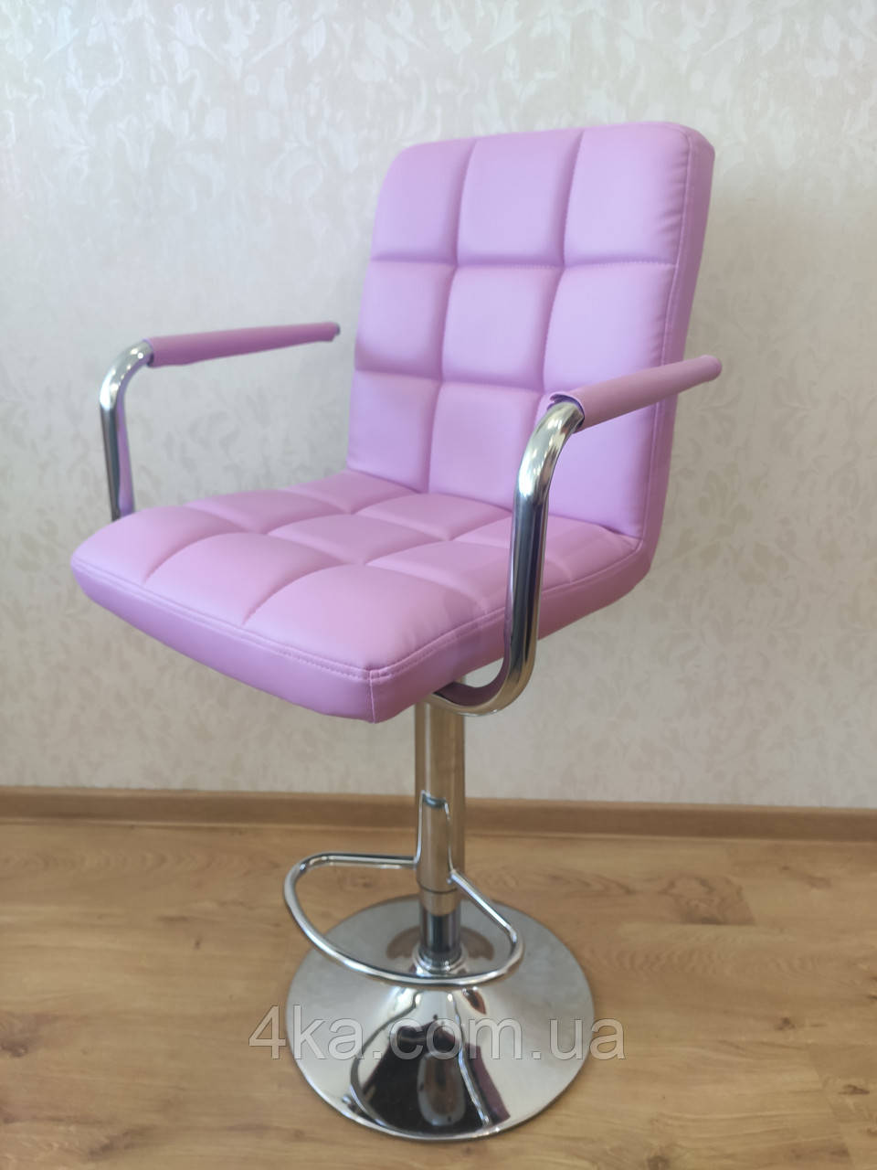 Крісло барне, візажне НС1015W, лавандове, фото 1