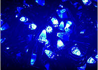 Новогодняя гирлянда Бахрома (Icicle-light) 100 LED (черный кабель) СИНЯЯ (3м)
