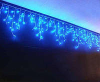 Новогодняя гирлянда Бахрома (Icicle-light) 180/200 LED (белый кабель) СИНЯЯ (4,5м)
