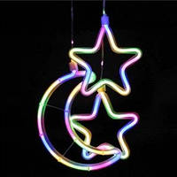 Новогодняя гирлянда "Дождик" (4 зірки і 5 місяців) RGB