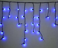 Новогодняя гирлянда "Дождик шарики на улицу" 120 LED синяя 3м