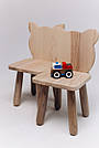 Комплект стільчиків котик "Том" та ведмедик "Тедді" з ясену, фото 2