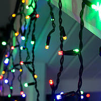 Новогодняя гирлянда  "Дождик уличный ICE" 100 LED цветная 5м