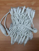 Новогодняя гирлянда "шнурок уличный GooD" 200 LED (белый кабели) белая 20м