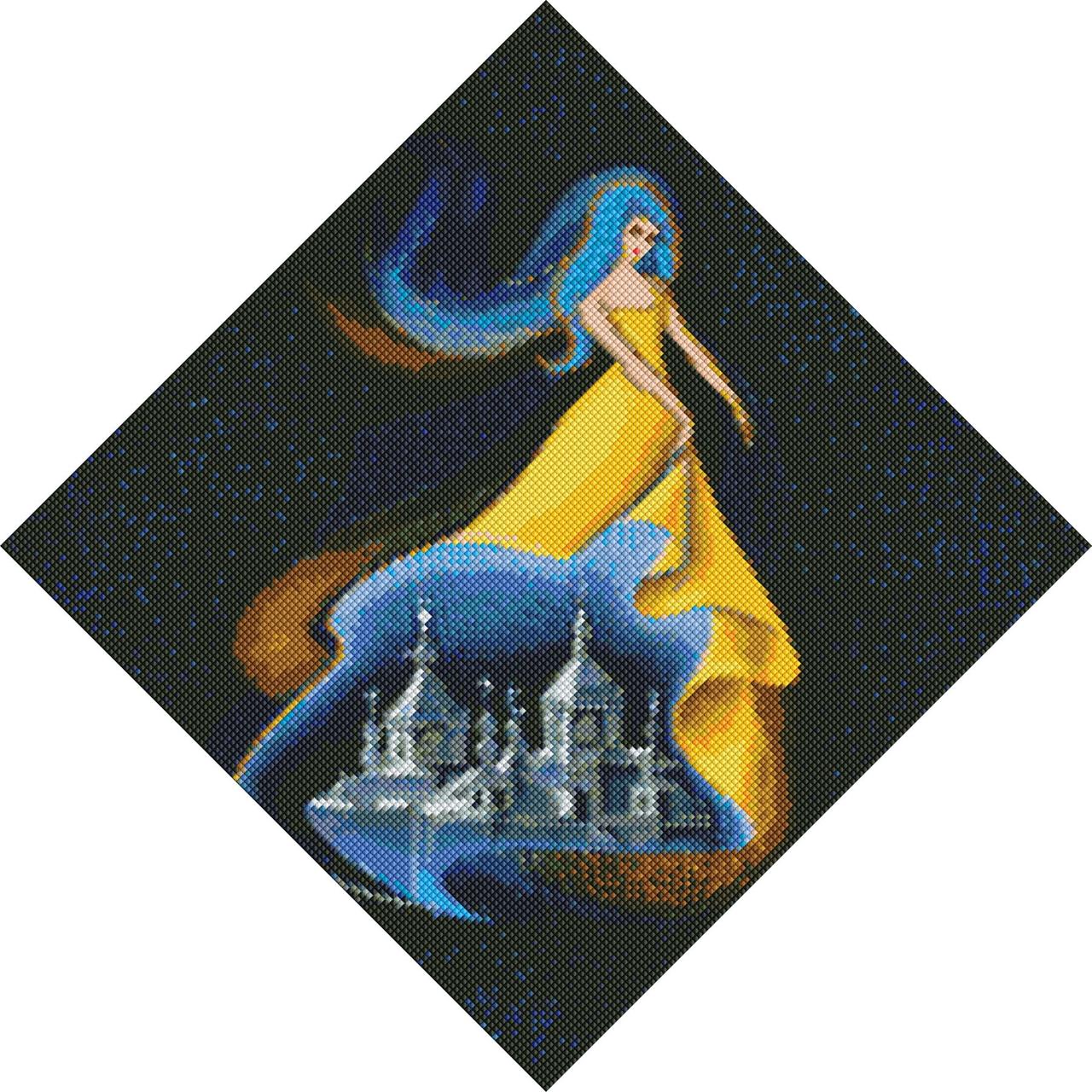 Алмазна мозаїка - Берегиня м. Ковель ©mosyakart 40х40 Ідейка (AMO7358)