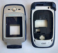 Корпус для Motorola V360 silver black