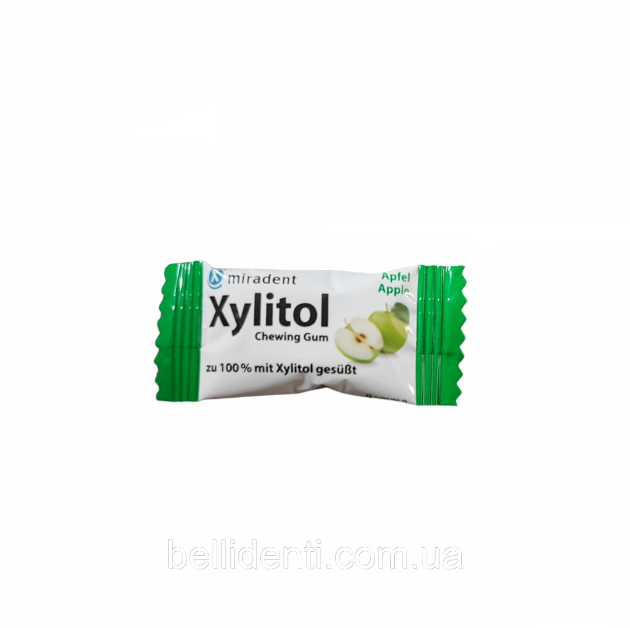 Жувальна гумка з ксилітом Miradent Xylitol яблуко (2шт в уп.)