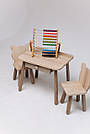 Столик для дітей "Монтессорі" з натурального дерева з шухлядкою, фото 8