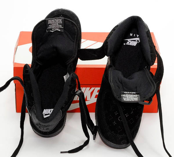 Nike air force 1 black red tag outlet