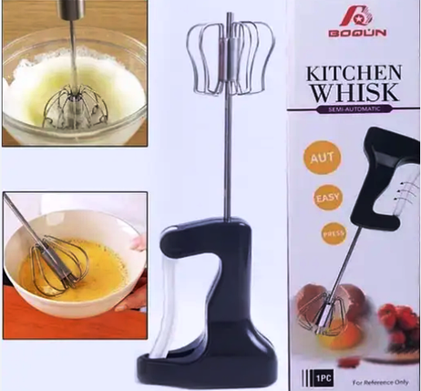Ручний напівавтоматичний віночок Kitchen whisk / Кухонний ручний віночок для збивання, фото 1