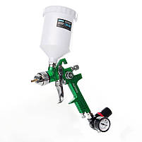 APRO Фарборозпилювач HVLP Ø1.4 мм в/б пласт. 600 мл з редуктором, фото 2
