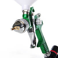 APRO Фарборозпилювач HVLP Ø1.4 мм в/б пласт. 600 мл з редуктором, фото 3