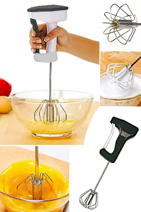 Ручний напівавтоматичний віночок Kitchen whisk / Кухонний ручний віночок для збивання, фото 3