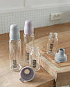 Скляна дитяча пляшечка BIBS Baby Glass Bottle повний комплект 225 мл Blush, фото 6