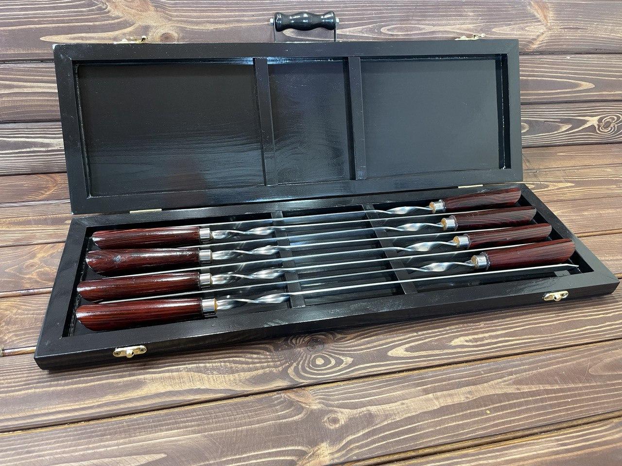 Набір шампурів у кейсі Premium Box-2. Шашличний набір. Подарунок чоловікові