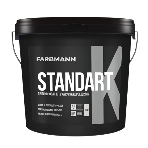 Декоративна фактурна штукатурка Farbmann Standart K «короїд» База LAP 25кг