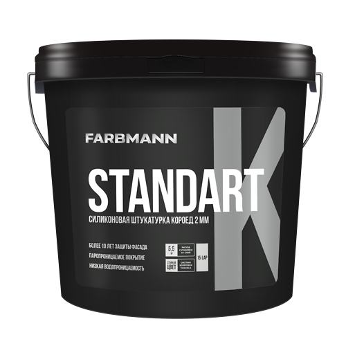 Декоративна, фактурна штукатурка Farbmann Standart K «короїд» 25кг