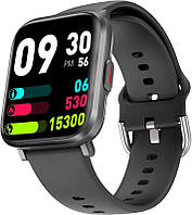 Смарт-часы CS201C, с функциями фитнесс-трекера и контроля состояния здоровья, с экраном 1.3", черные