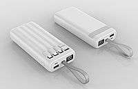 УМБ Повербанк Power Bank 20000 mAh 5V/2A с кабелем USB Type-C USB-A Micro-USB Lightning