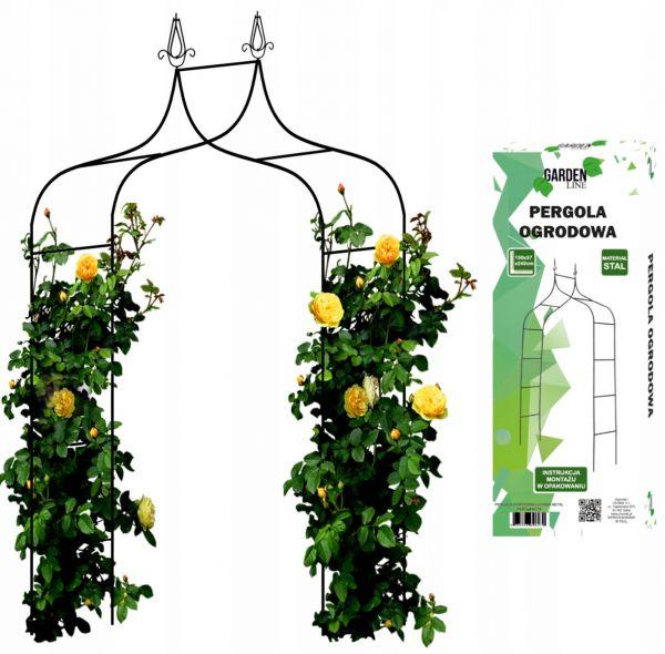 Арка садова-пергола опора для винограду квітів плетистих витких рослин металева GardenLine PERG-N6078 - фото 3 - id-p1788051313