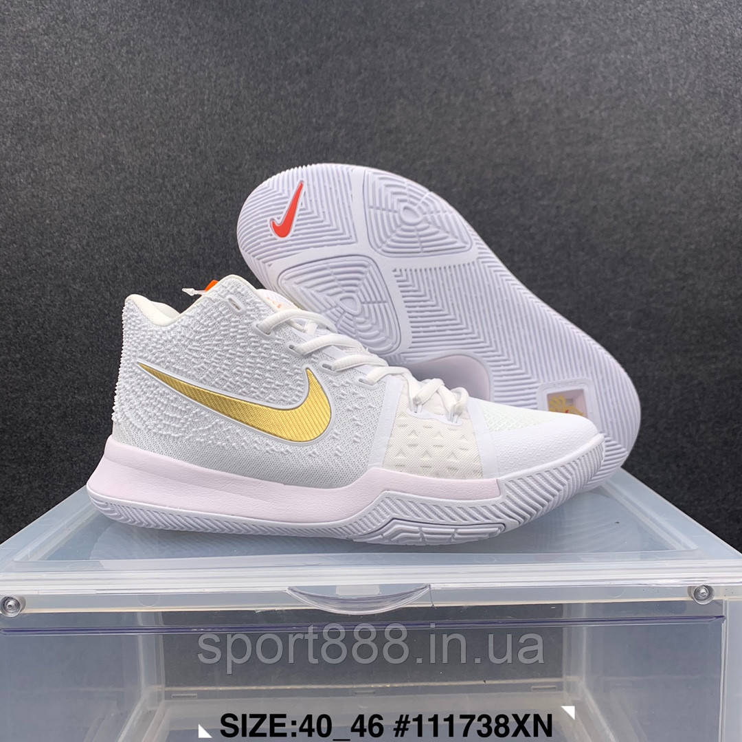 Eur36-46 Nike Kyrie 3 Finals Ірвінг білі баскетбольні чоловічі кросівки, фото 1