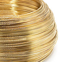 Проволочное кольцо с эффектом памяти, основа для ожерелья, размер 120х0,6мм, цвет Золото, +-50 витков