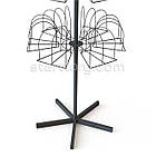 Стійка "Для шапок розбірна" №1, h 1800мм, чорна. Торгова стійка вертушка для розпродажу головних уборів у магазин, фото 2