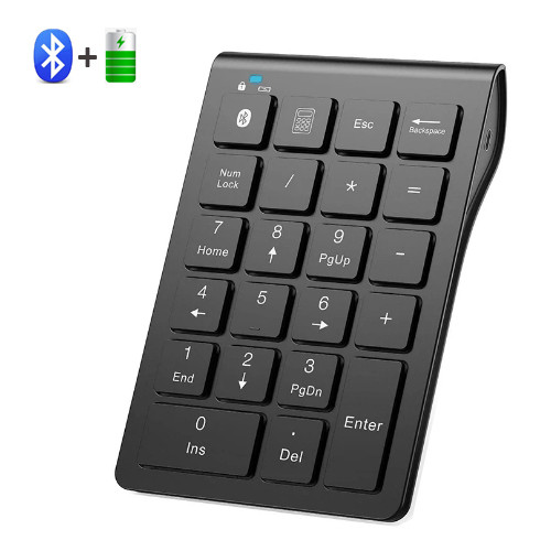 Клавіатура цифрова безпровідна bluetooth BT304 з акумулятором. Bluetooth числова клавіатура для ноутбука, фото 1
