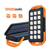 Водонепроницаемый Solar Power Bank SMP06 + Фонарь с солнечной батареей 10000mAh PD18W