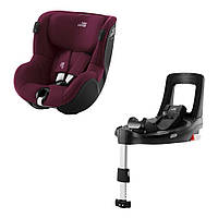 Автокрісло Britax Römer DUALFIX iSENSE (Burgundy Red) з платформою FLEX BASE iSENSE