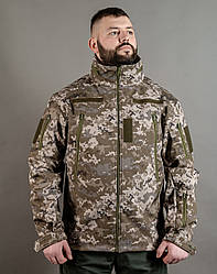 Куртка демісезонна тактична Soft shell М14 піксель Куртка військова MILIGUS "Patriot" камуфляжна