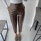 Жіночі штани екошкіра 42-44,46-48 моко, чорний, фото 2