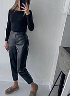Женские штаны эко-кожа 42-44,46-48 мокко,черный