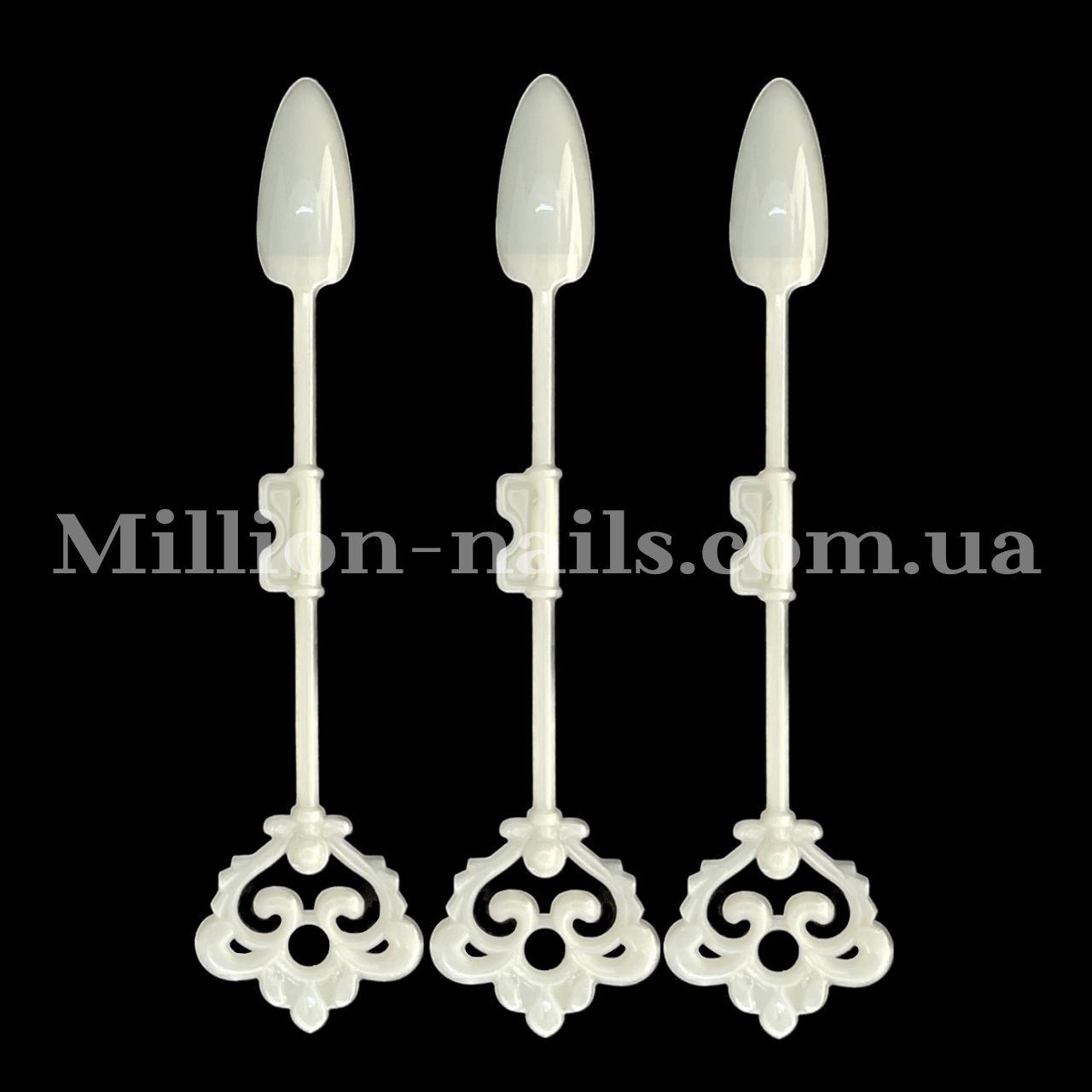 Палітра для лаку молочна на кільці, мигдаль 24шт/уп., фото 1