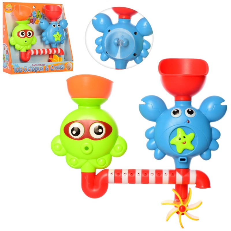 Іграшка для ванної "Водоспад" SL87010, іграшка для купання, 23-22 см, присоски, фото 1