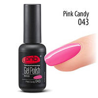 Гель-лак PNB №043 pink candy (розовая конфета) 8 мл.