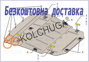 Захист двигуна Nissan Qashqai J11 (2017-2021) (Захист двигуна Нісан Кашкай) Кольчуга