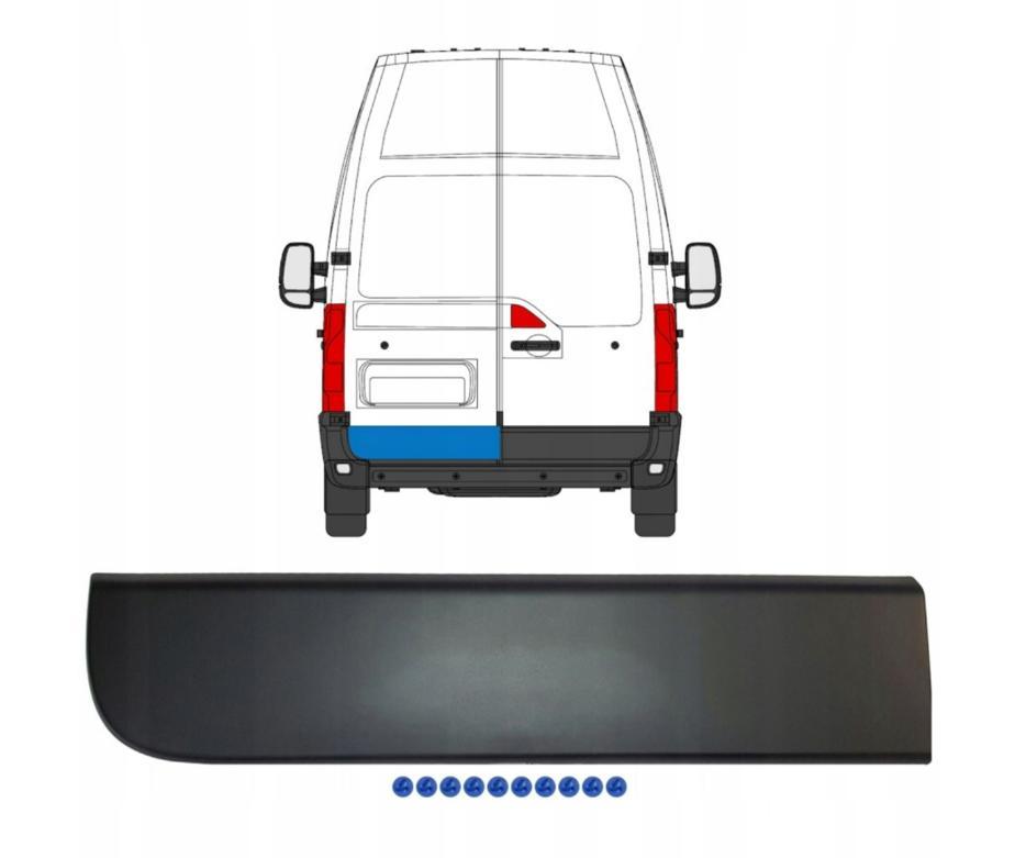 Renault Master III (від 2010-) молдинг обшивка задніх лівих дверей, 908510003R Рено Мастер 3