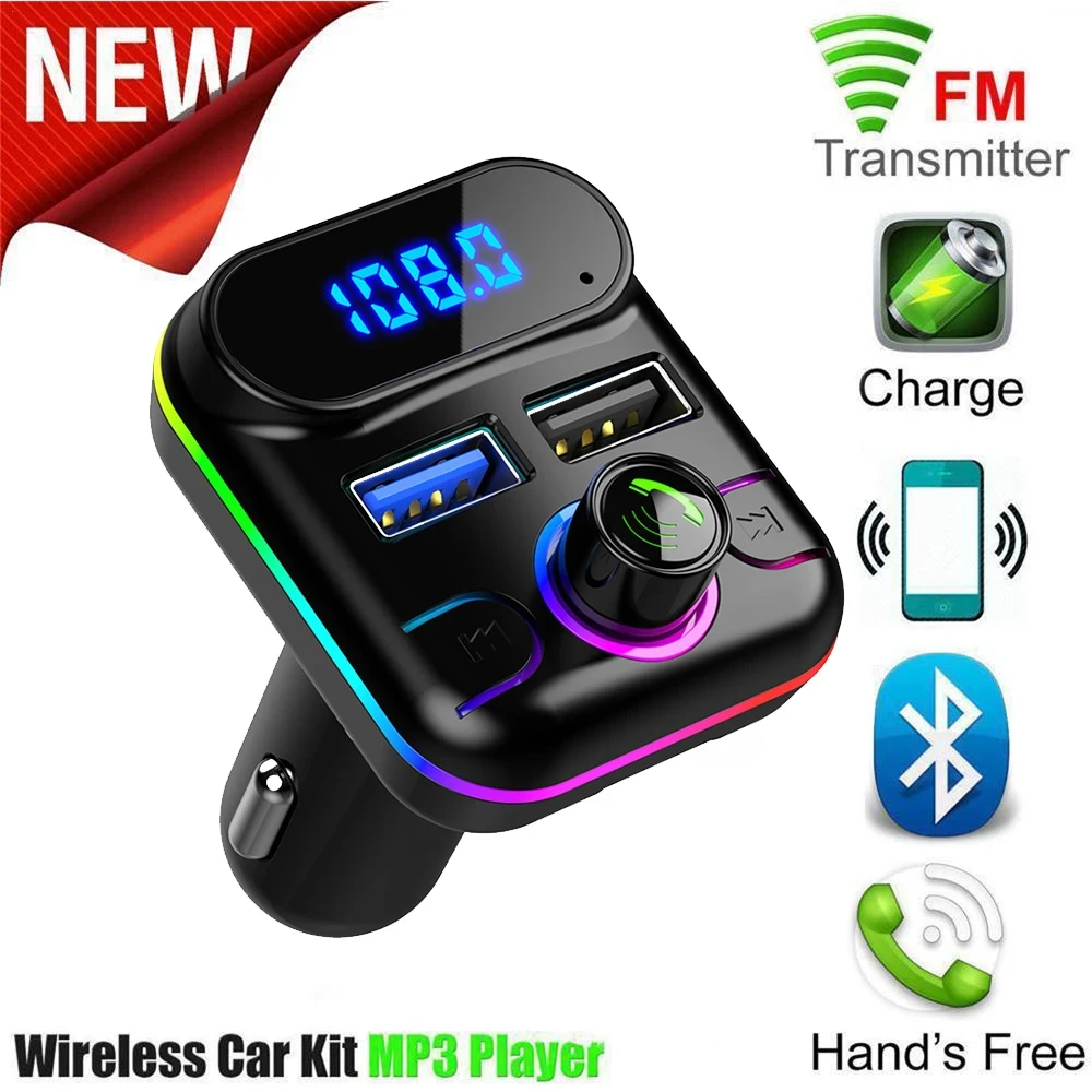 Автомобільний автотрансмітер FM модулятор ФМ car Bluetooth MP3