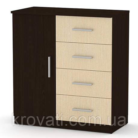 Комод Компаніт 4+1А, Венге комбі, фото 1