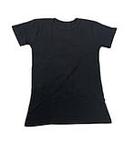 Чорна жіноча футболка бавовняна розмір XL ( 48) Kota норма, фото 3