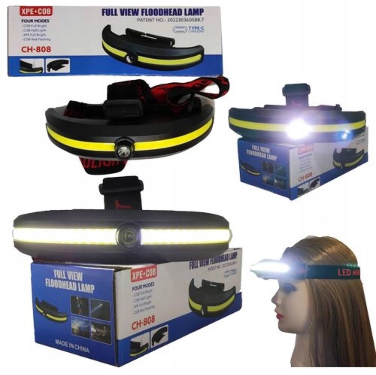 Ліхтар налобний акумуляторний, із зарядкою від USB, в кор. 15*7*5см, фото 1