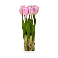 Штучний букет тюльпани 25 см Рожевий