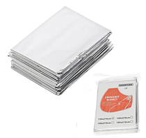 Рятувальна термоковдра, тактичне покривало для надзвичайних ситуацій 130*210 см (сріблястий)