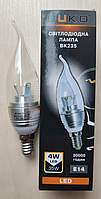 Світлодіодна LED лампа декоративна свічка на вітрі С35 Buko 4W 6500К Е14 170-250V 360Lm (уцінка)