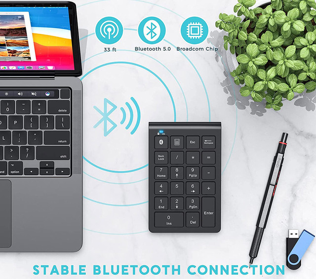 Клавіатура цифрова бездротова bluetooth 22 клавіші з акумулятором Клавіатура цифрова бездротова bluetooth 22 клавіші з акумулятором